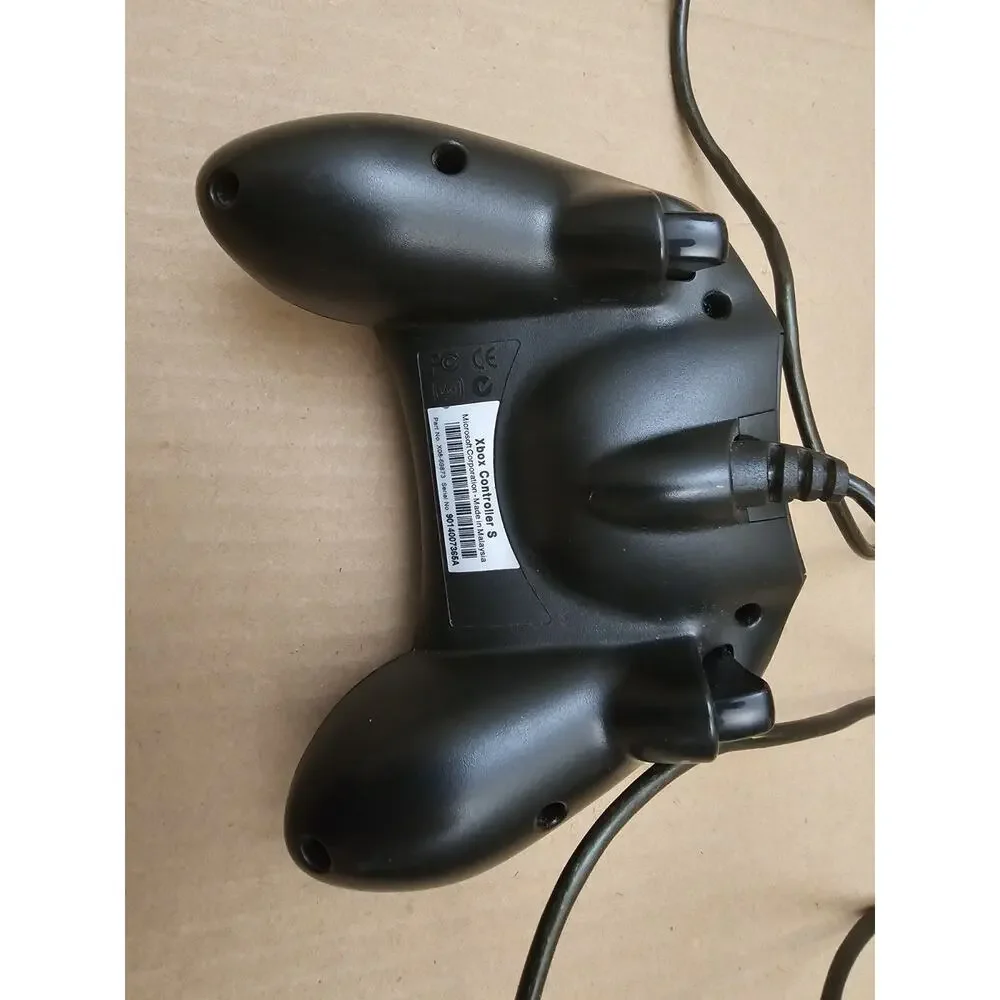 Original Xbox OEM S Type Black Controller - For Parts or Repair
